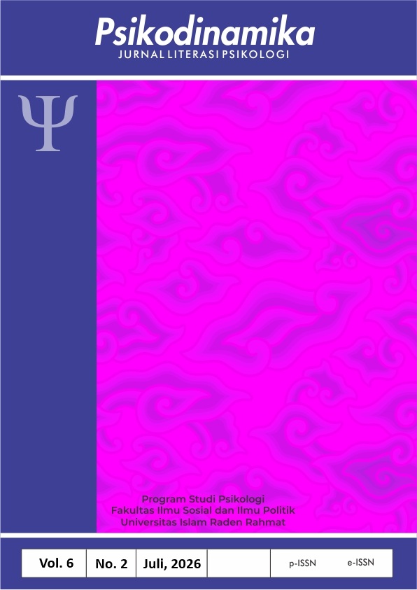 					Lihat Vol 6 No 2 (2026): PSIKODINAMIKA : Jurnal Literasi Psikologi, Juli 2026
				