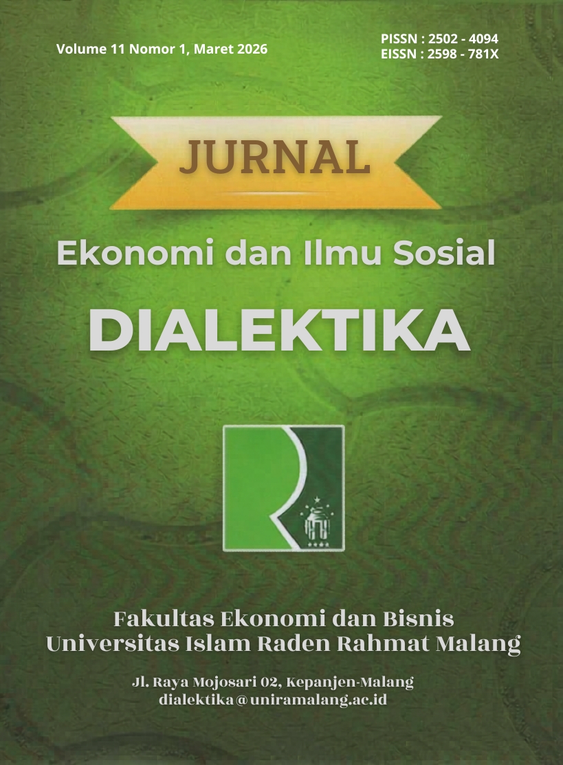 					View Vol. 11 No. 1 (2026): Dialektika: Jurnal Ekonomi dan Ilmu Sosial
				